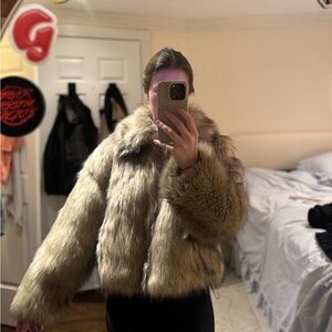 NWT! Stradivarius Tan Teddy Jacket